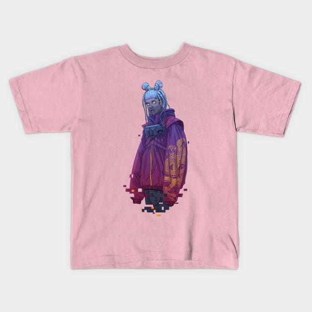 C45510P314 Glitch Kids T-Shirt by KAENKODI